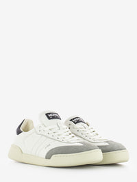 White/Grey Leather Sneakers