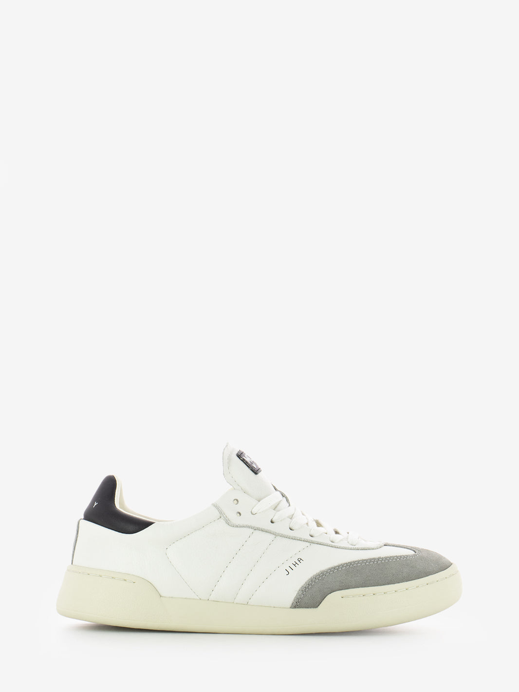 Sneakers in pelle bianco / grigio