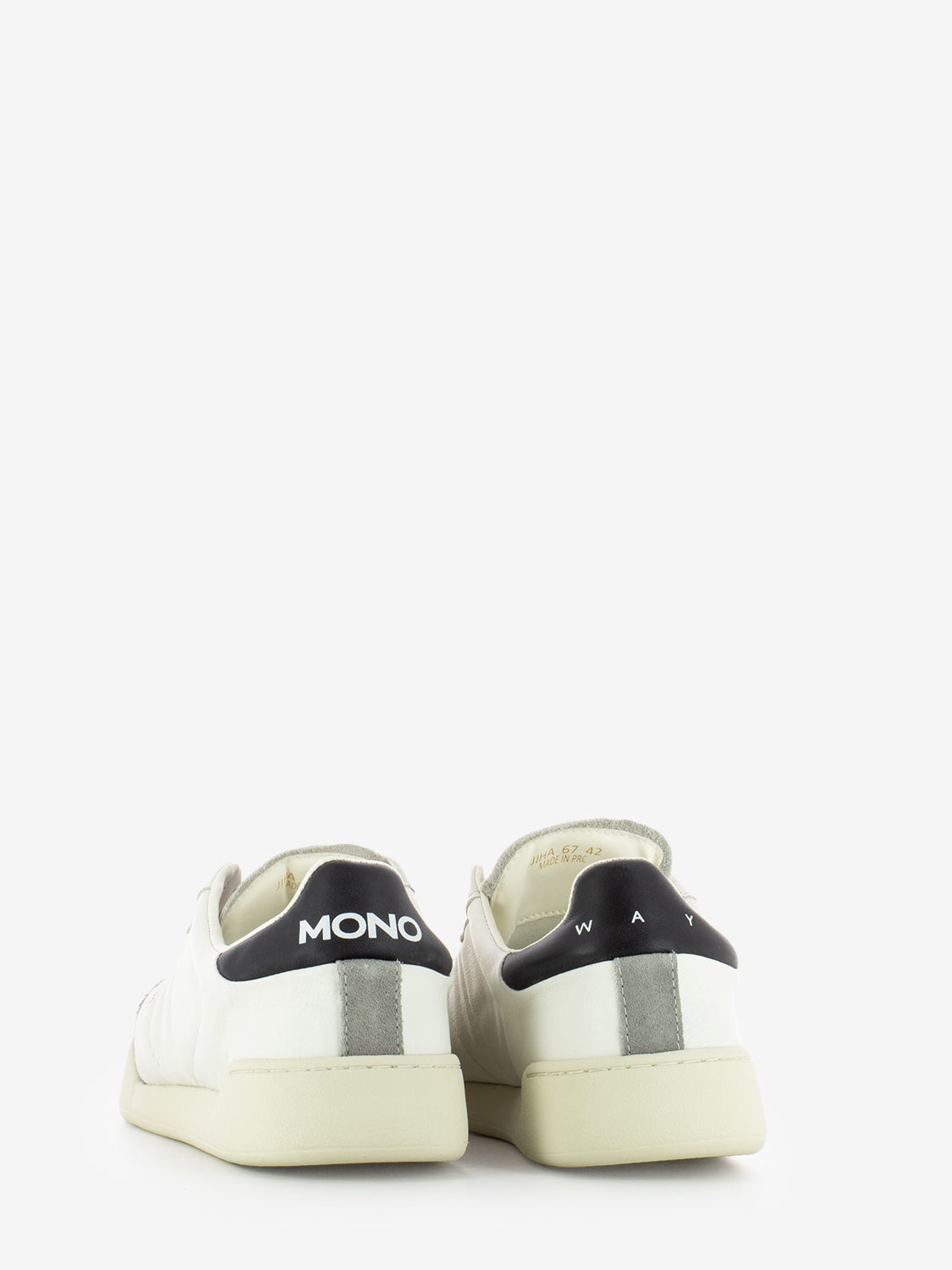 Sneakers in pelle bianco / grigio