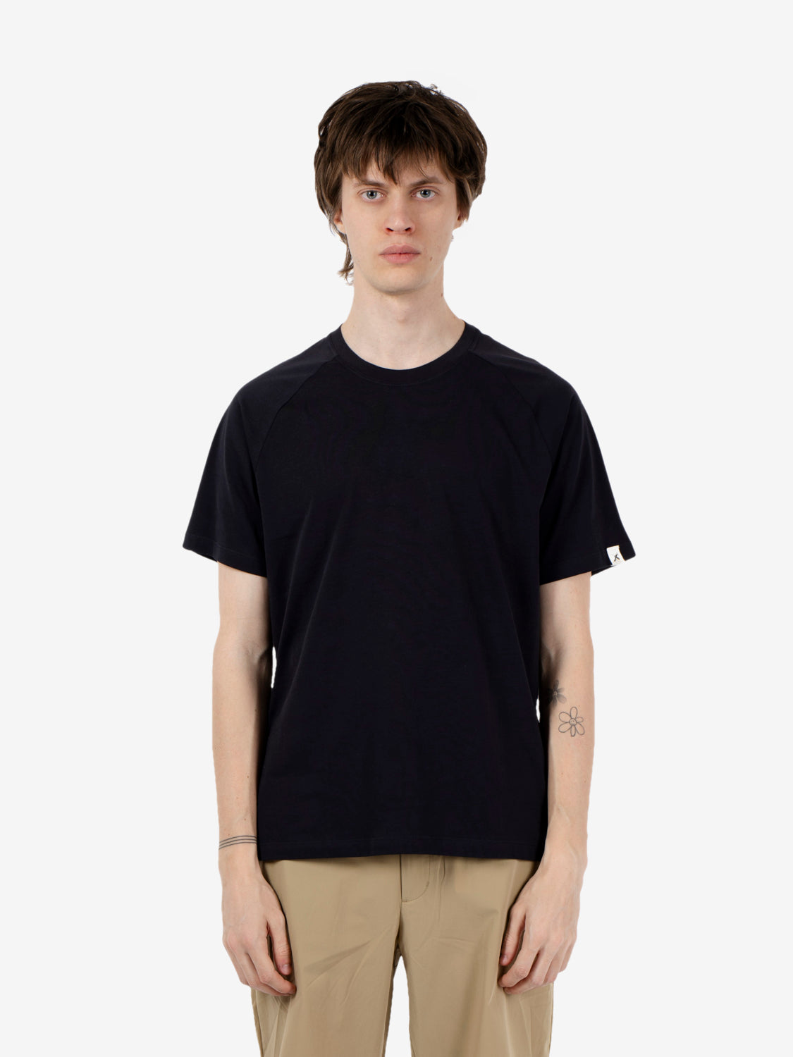 Minimal logo t-shirt ardesia delavè