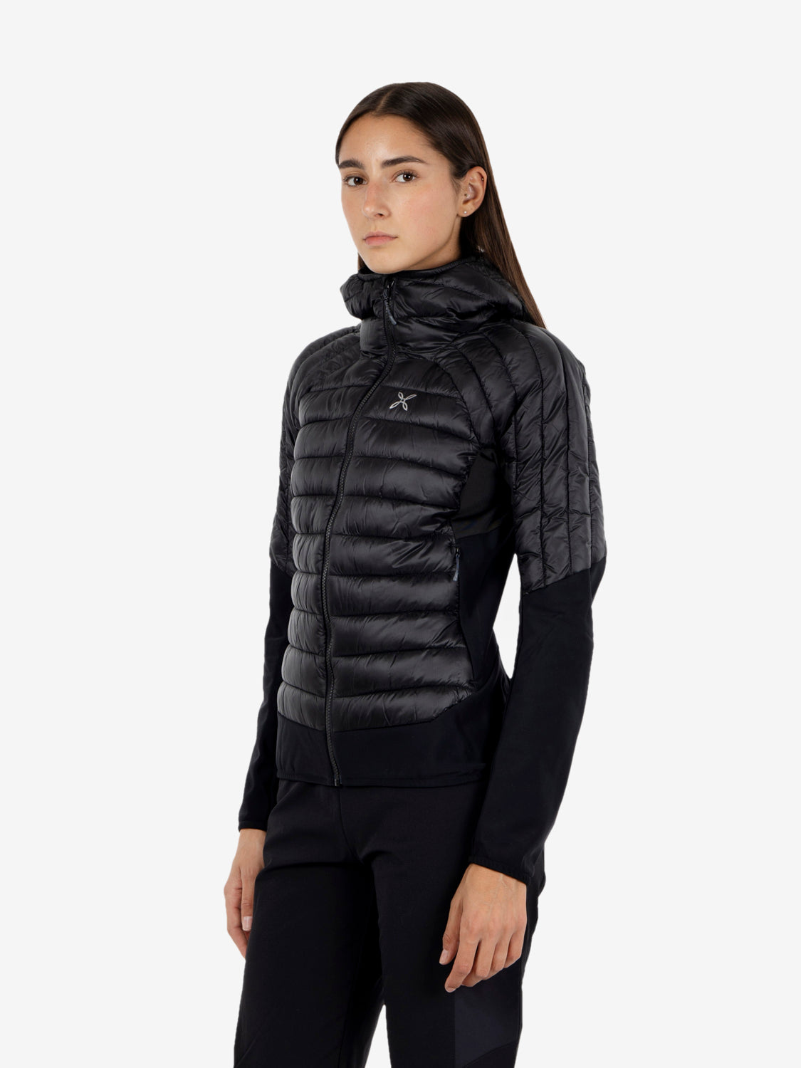 Peak Hybrid hooded jacket black
