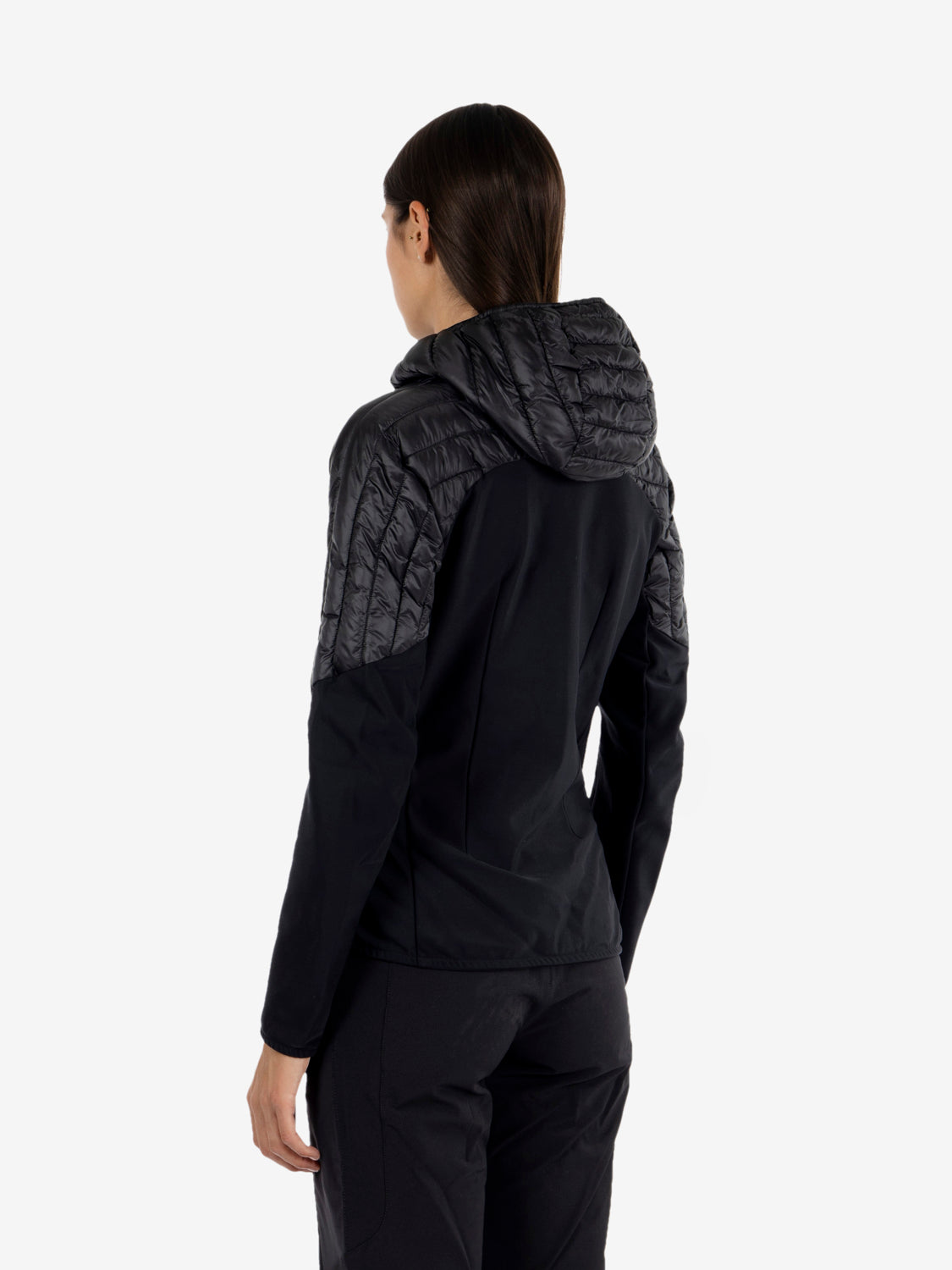 Peak Hybrid hooded jacket black