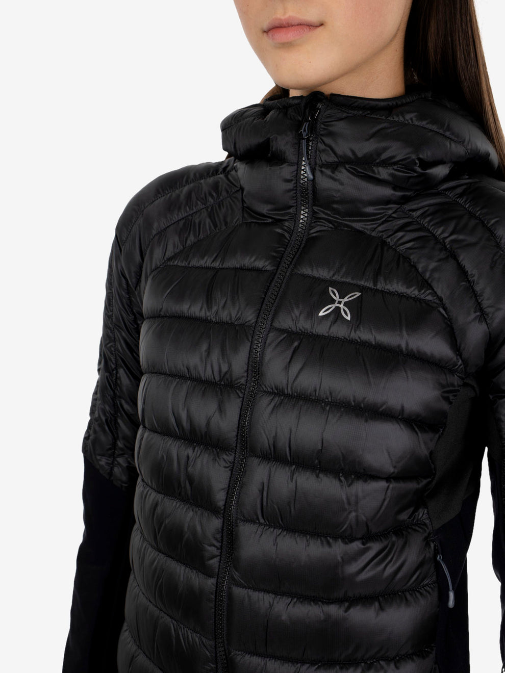 Peak Hybrid hooded jacket black