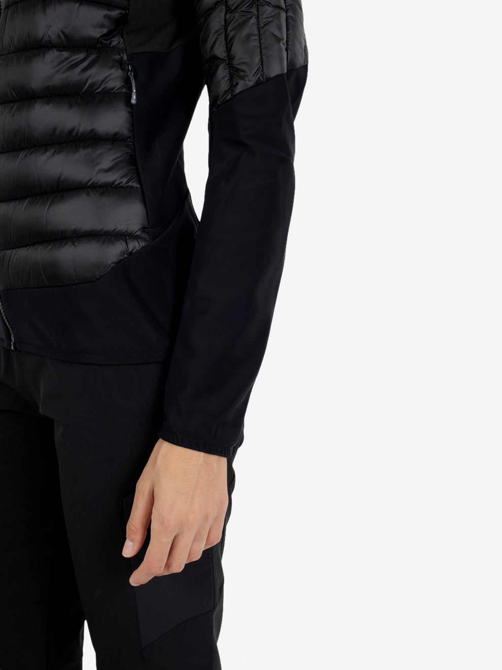 Peak Hybrid hooded jacket black
