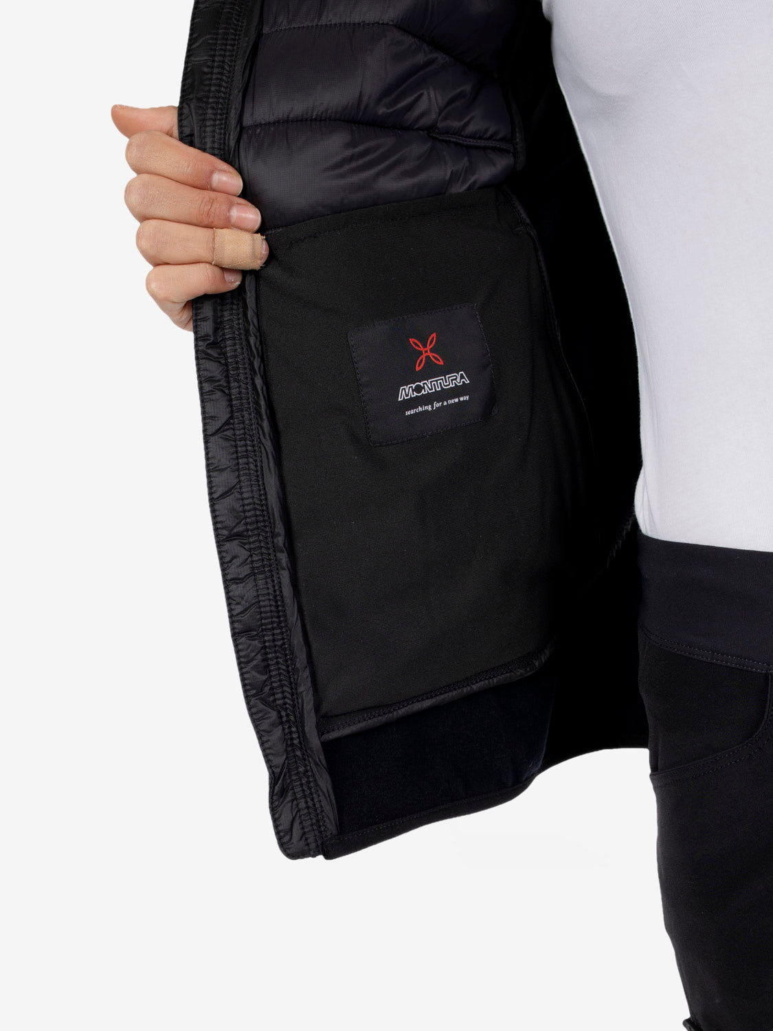 Peak Hybrid hooded jacket black