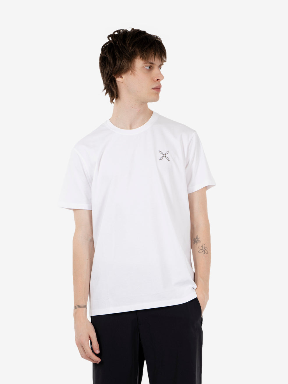 Pencil logo t-shirt bianca