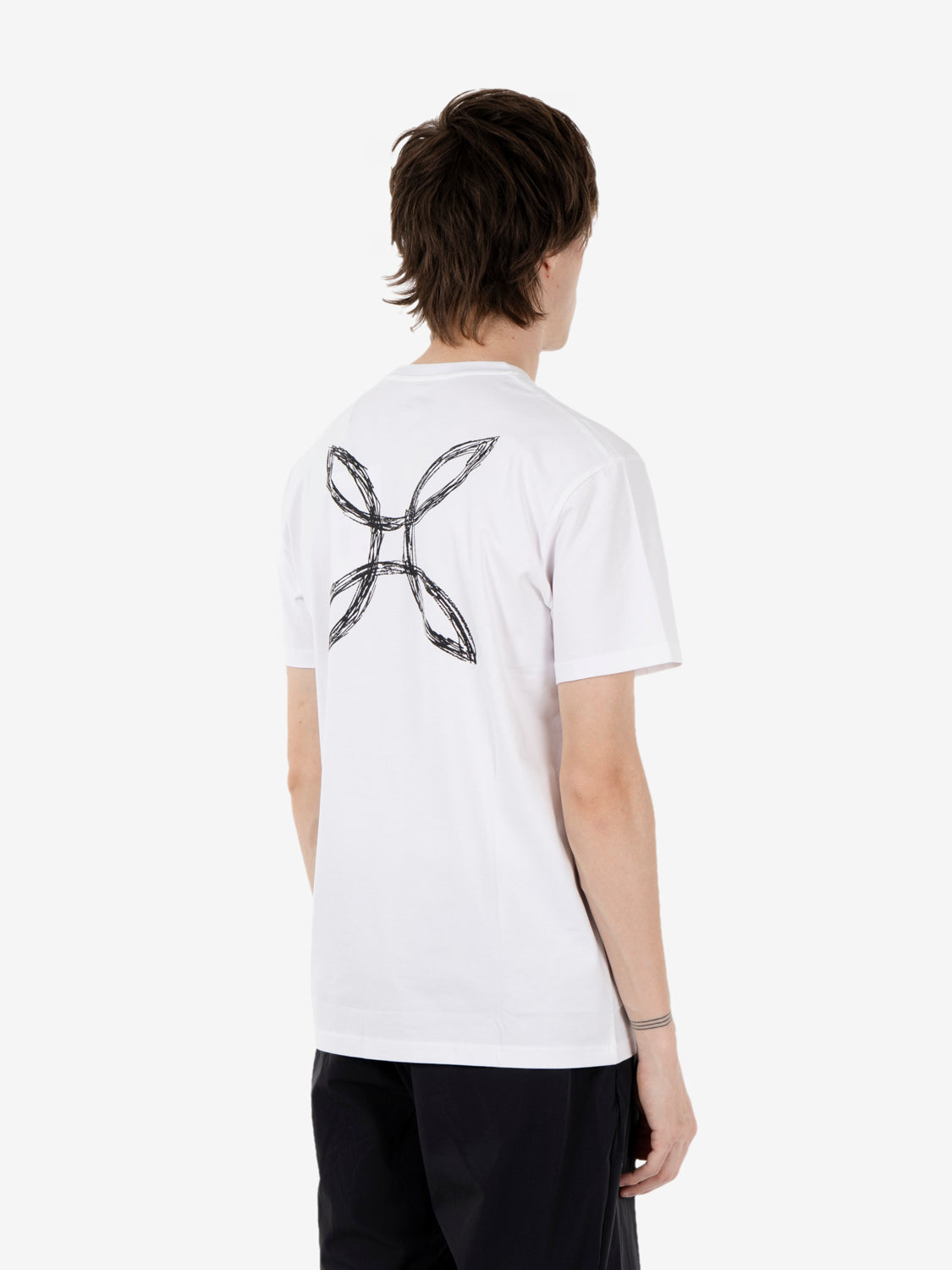 Pencil logo t-shirt bianca