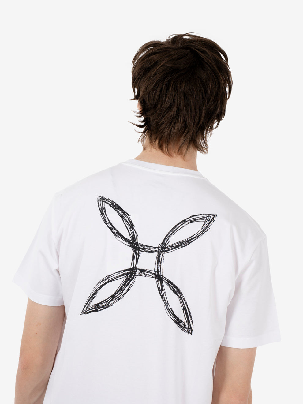 Pencil logo t-shirt bianca