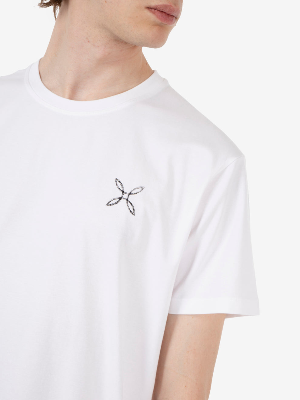 Pencil logo t-shirt bianca