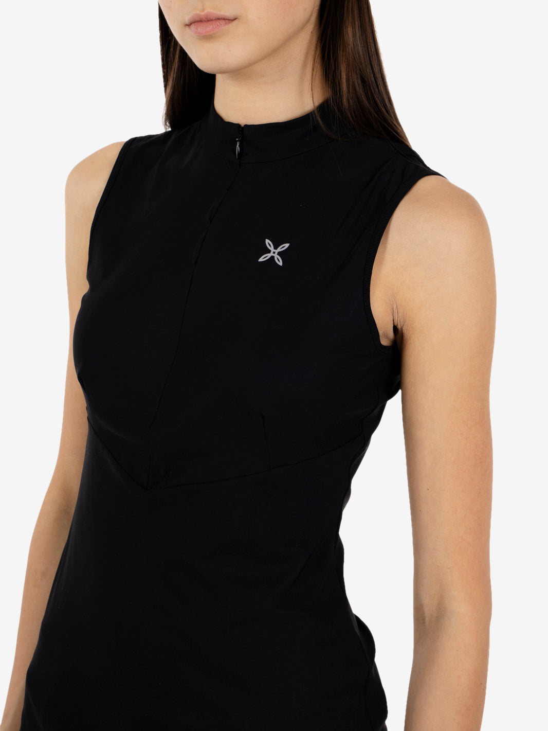Sensi zip black tank top