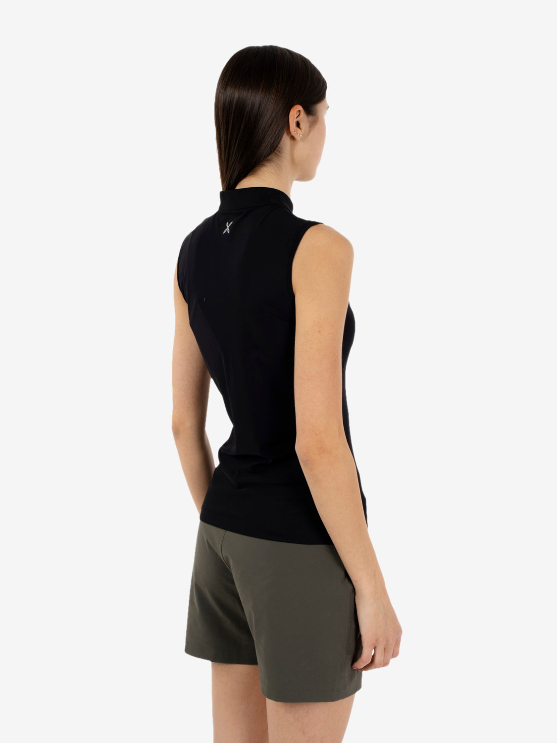Sensi zip black tank top