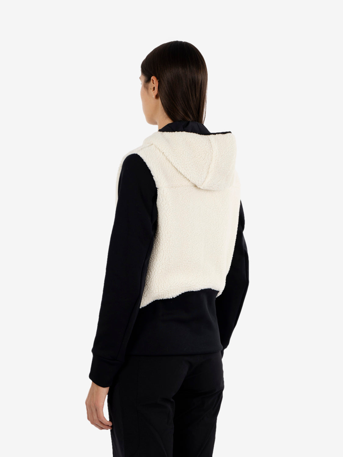 Sherpa mix jacket woman panna