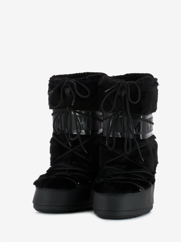 MOON BOOT - Moon boot Icon faux fur black