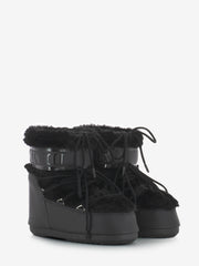 MOON BOOT - MB icon low faux fur optical black