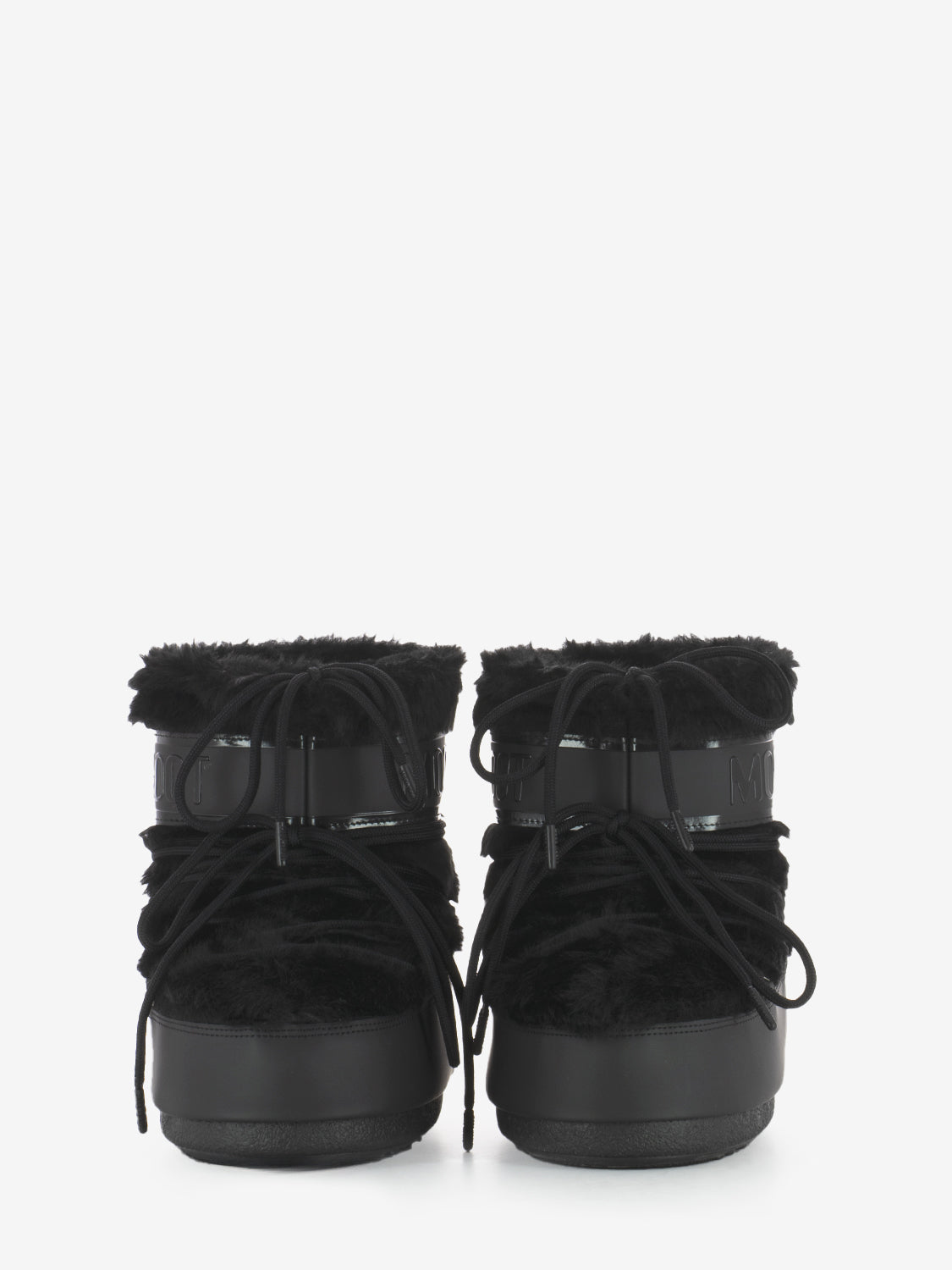 MB icon low faux fur optical black