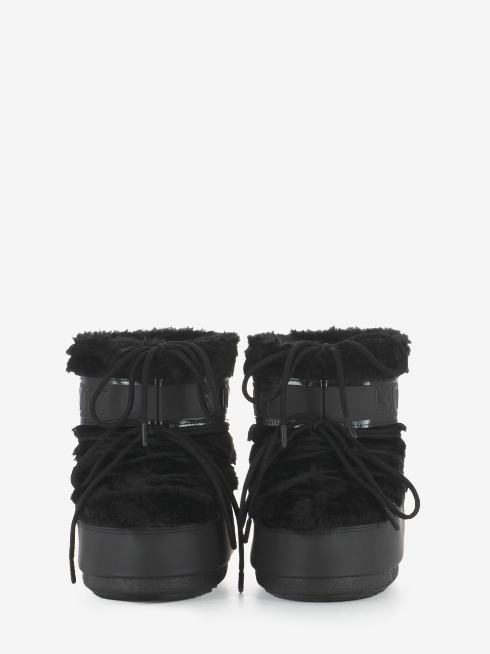 MB icon low faux fur optical black