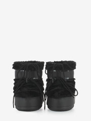 MOON BOOT - MB icon low faux fur optical black