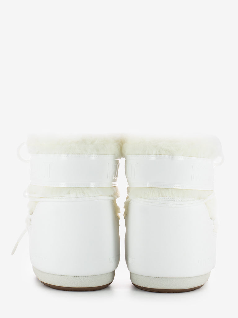 MOON BOOT - MB icon low faux fur optical white