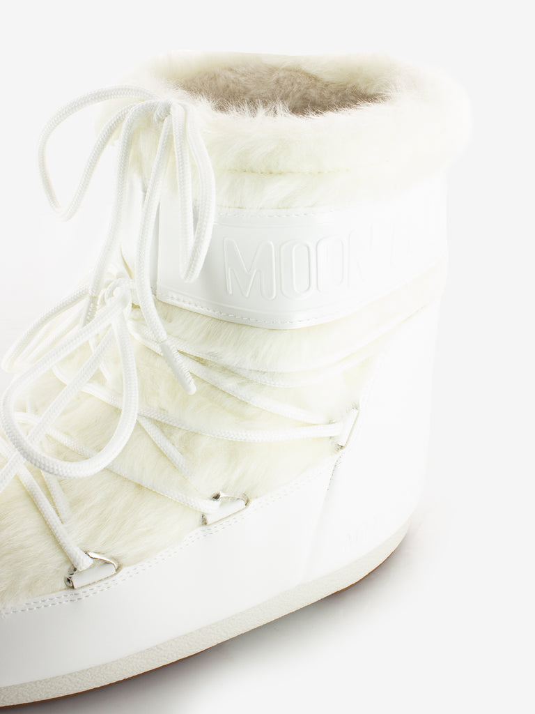 MOON BOOT - MB icon low faux fur optical white