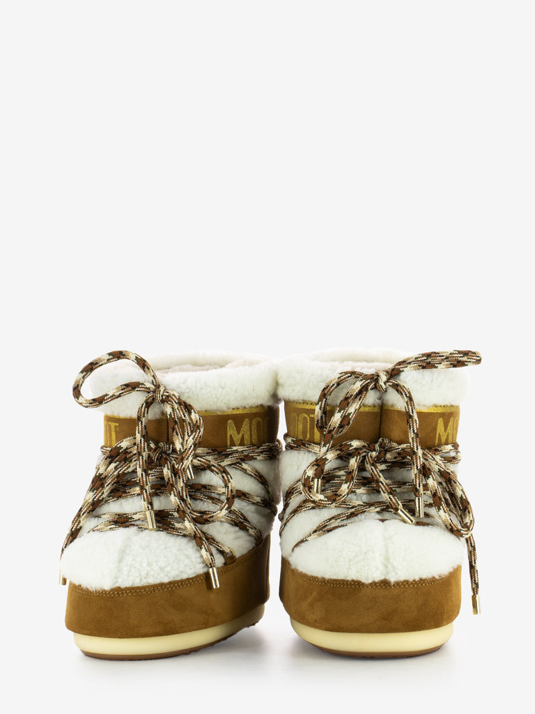 MOON BOOT - MB Icon low shearling whisky / off white