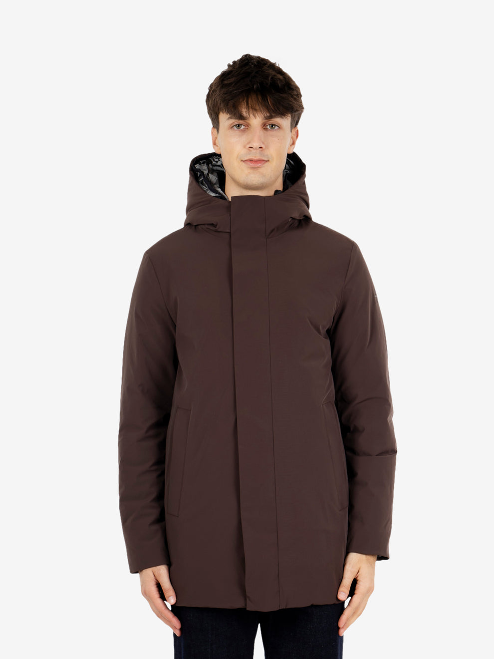 Clark long dark brown jacket