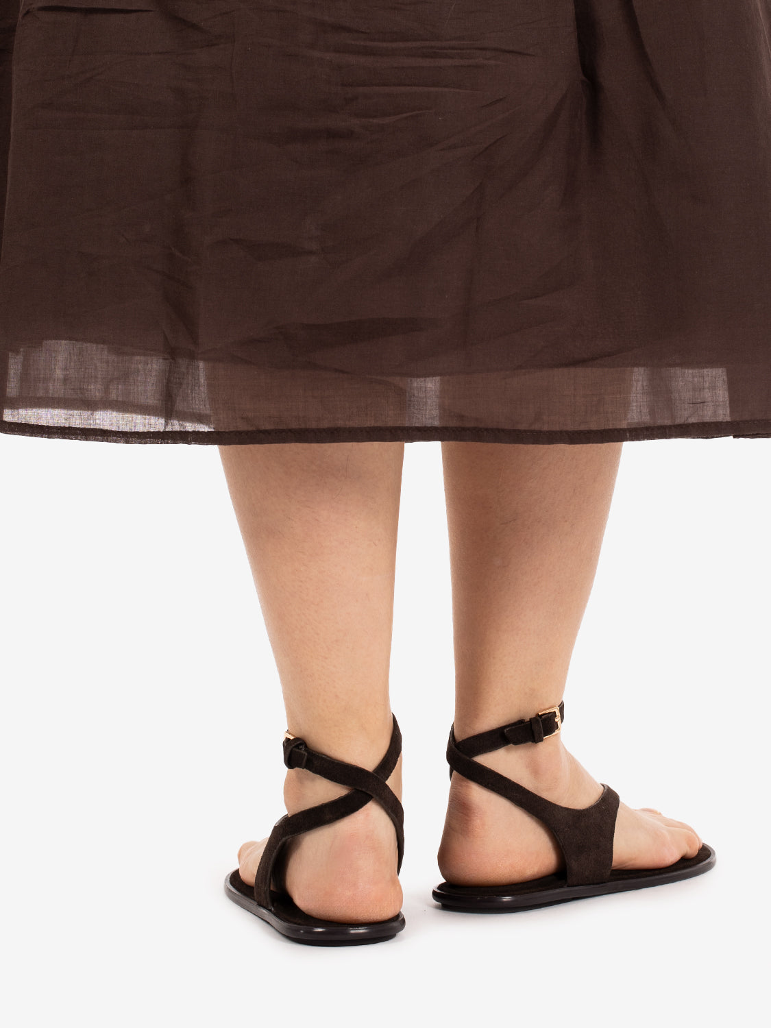 Sandalo infradito Cow suede brown