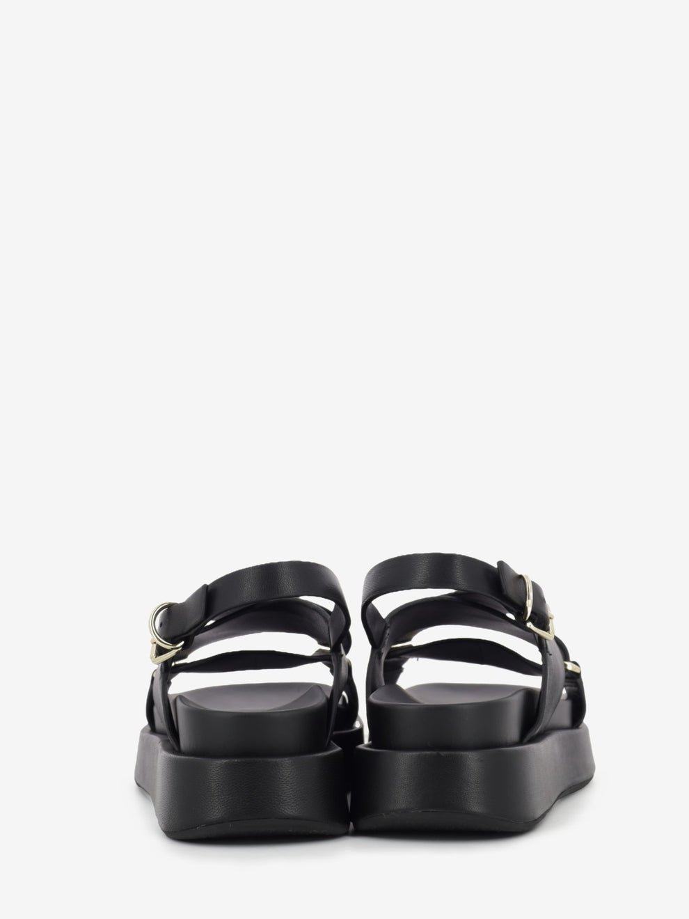 Black sheep leather sandal