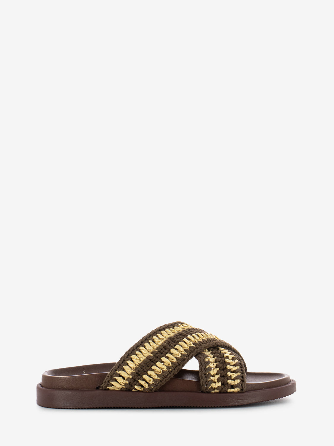 Ciabatta raffia beige / moro