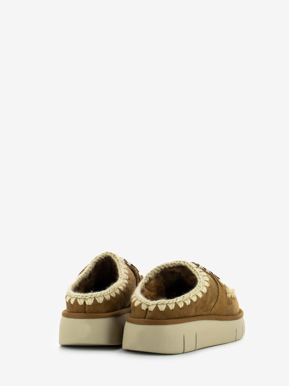 Bounce clog metal logo cognac