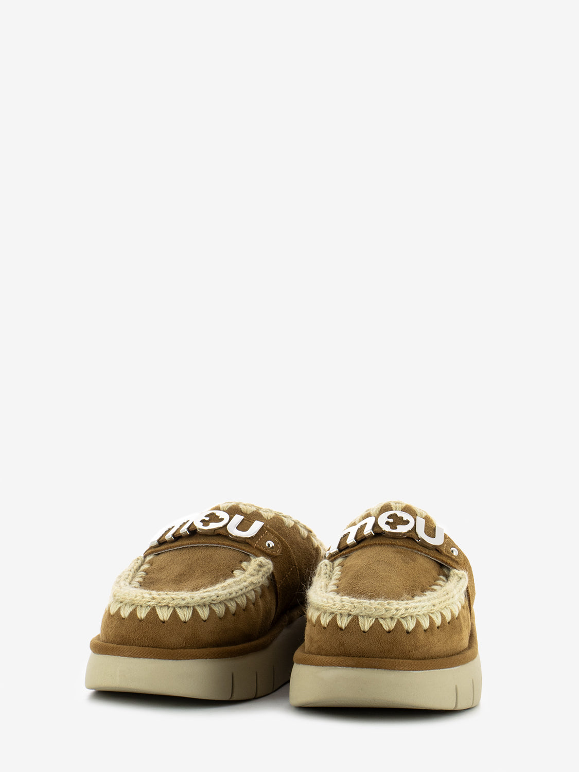 Bounce clog metal logo cognac