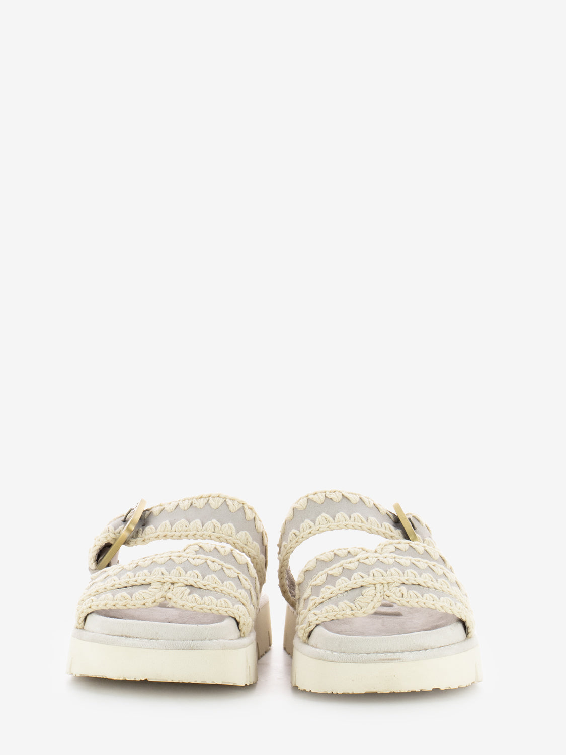 Ciabatta buckle strap beige