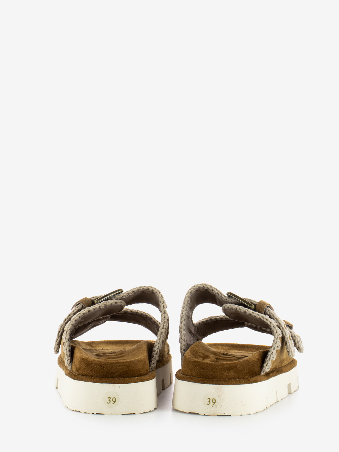 Slipper two buckles cognac