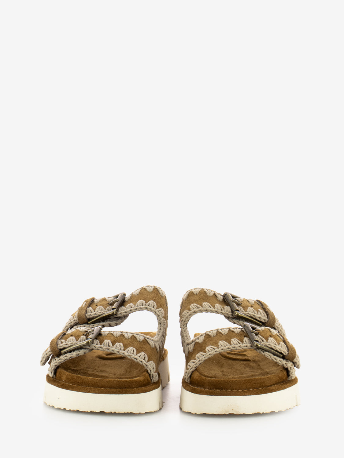 Slipper two buckles cognac