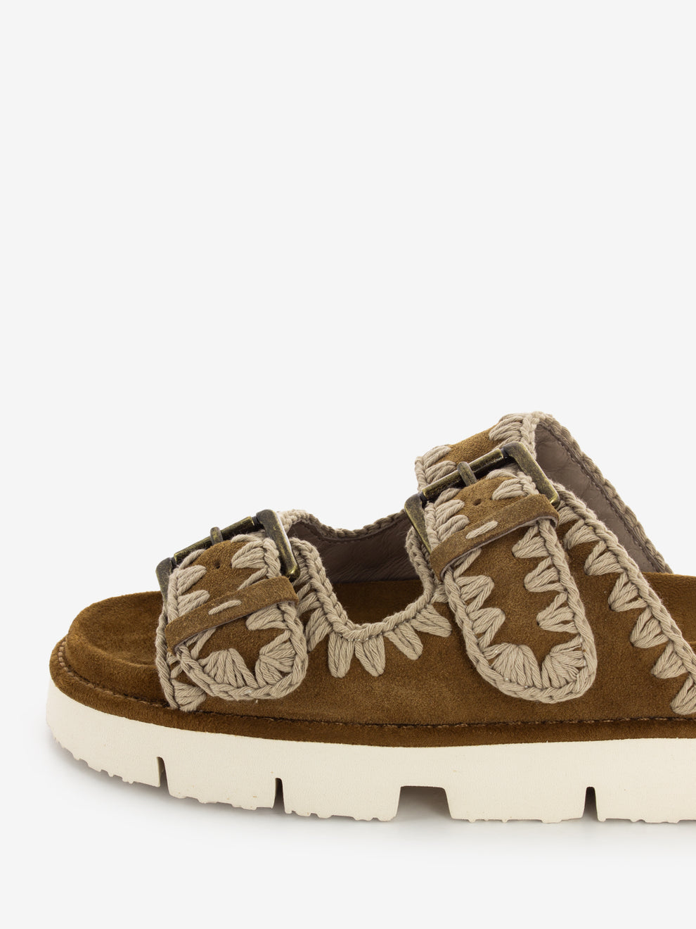 Slipper two buckles cognac