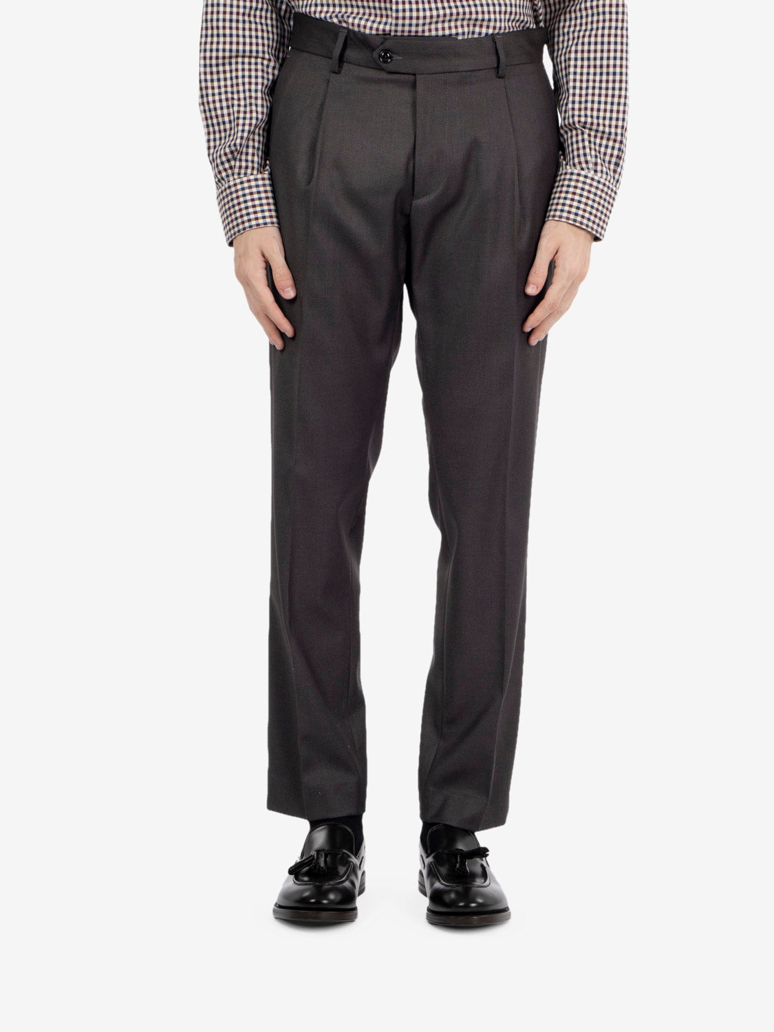 Best charcoal double-breasted suit