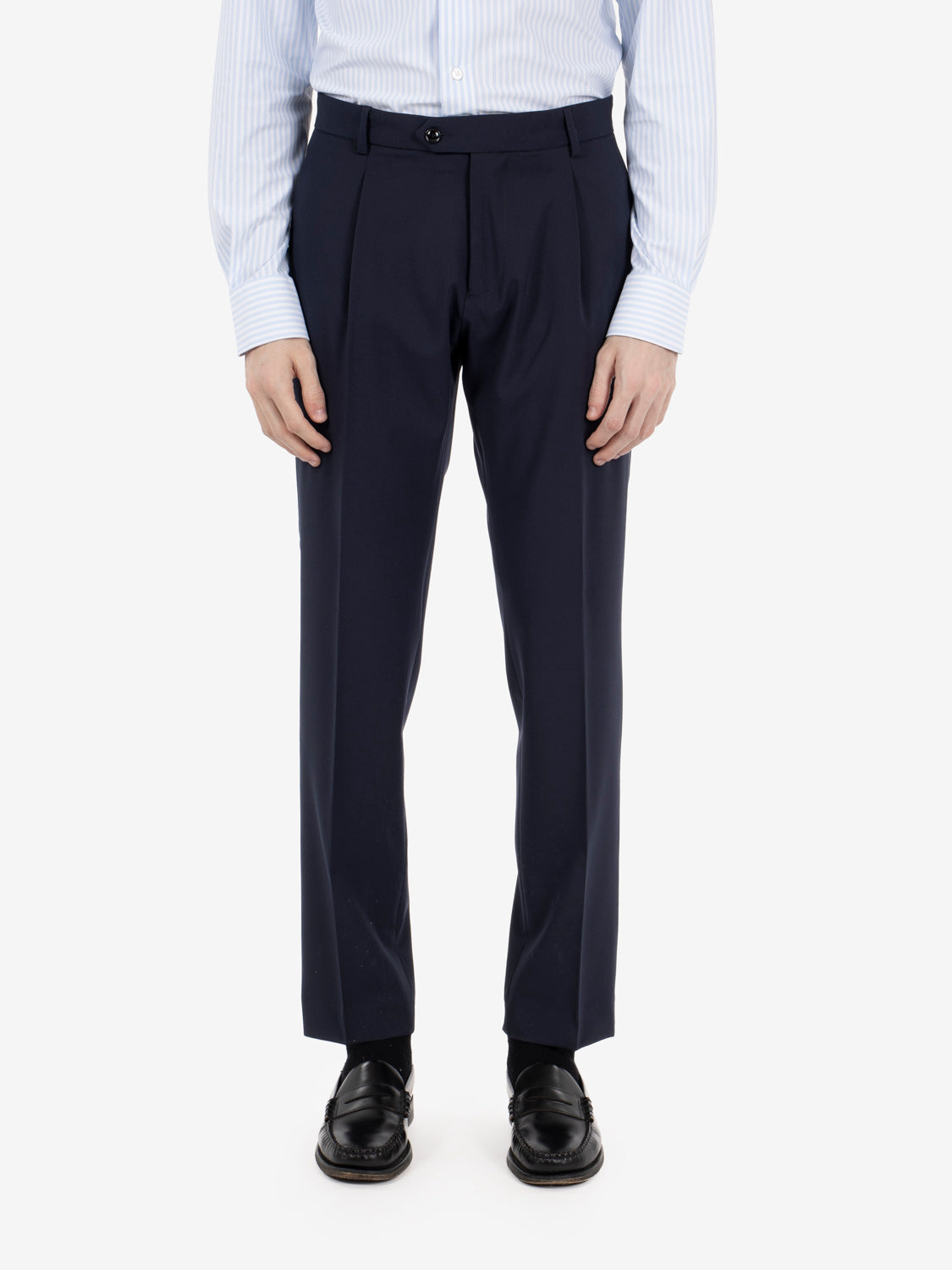 Monet blue double-breasted suit