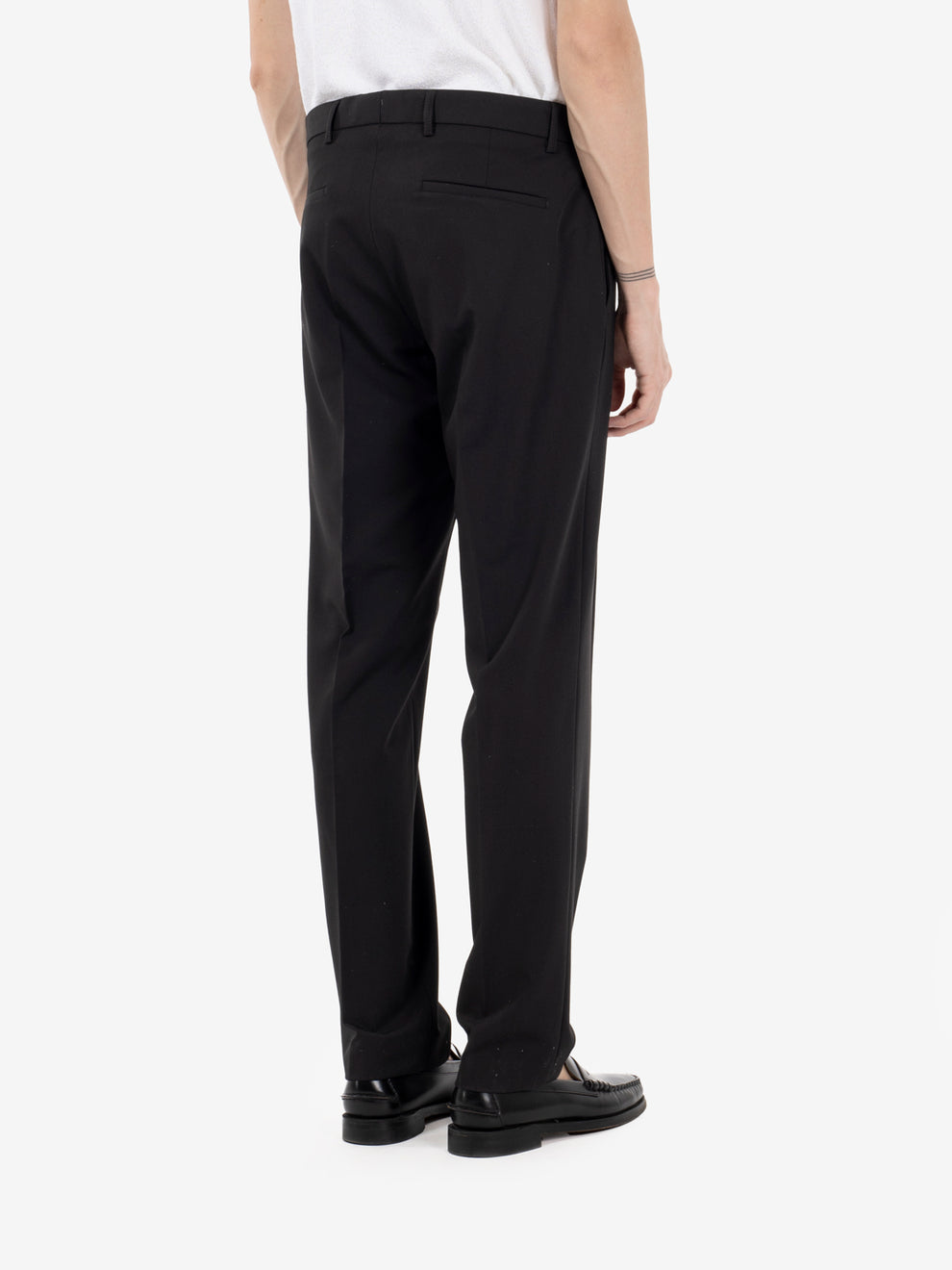 Monet black double-breasted overcoat