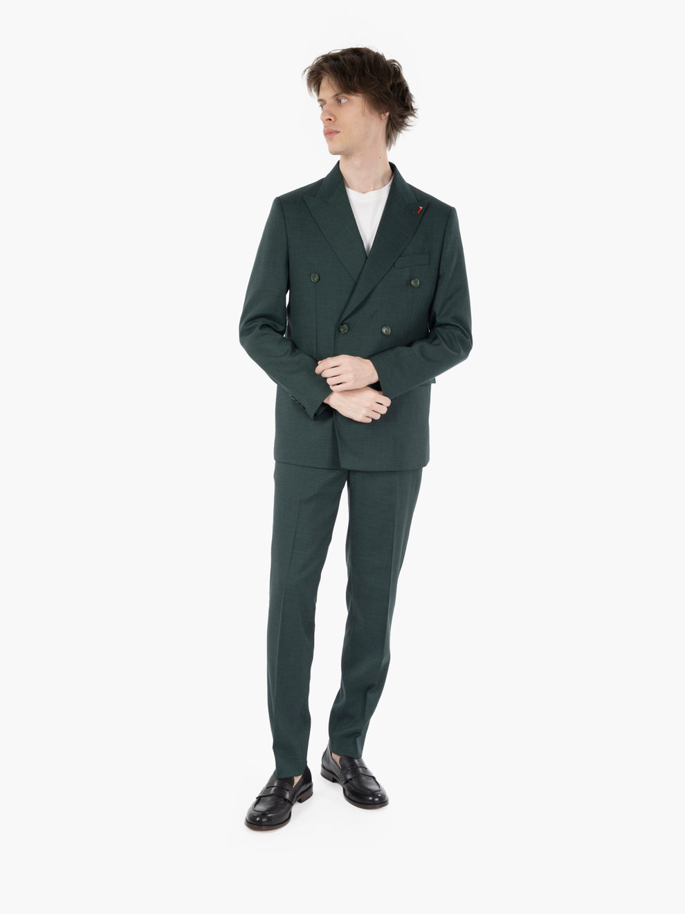 Doppiopetto Verde Vestito A Doppio Petto Vestito A Giacca