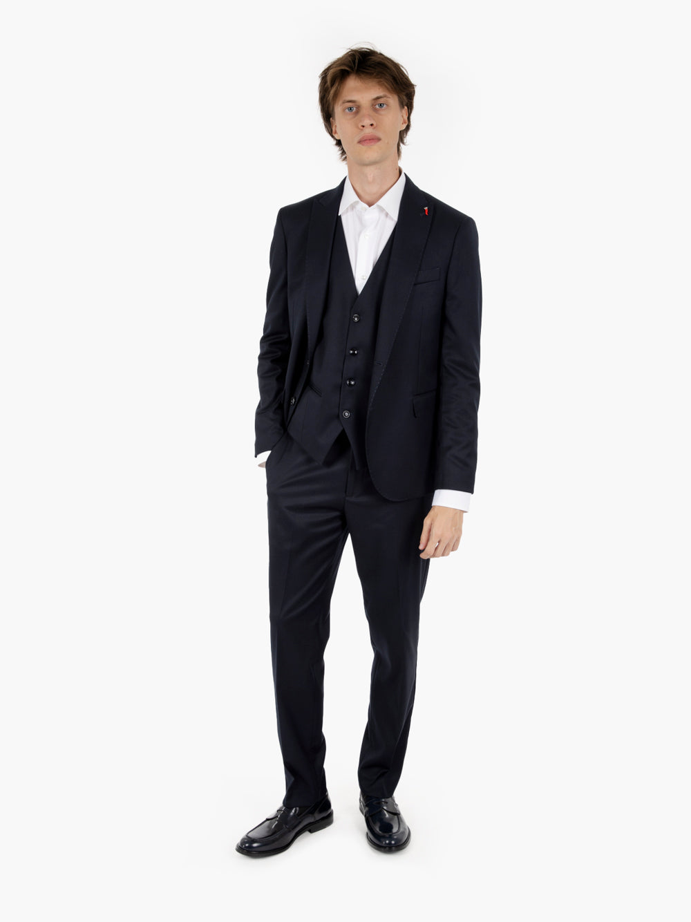 Abito Texas con gilet blu