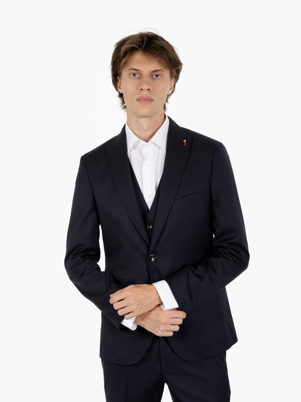 Abito Texas con gilet blu