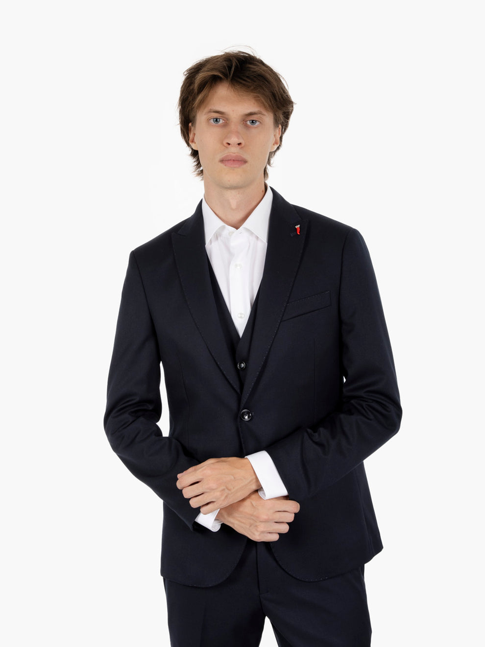 Abito Texas con gilet blu