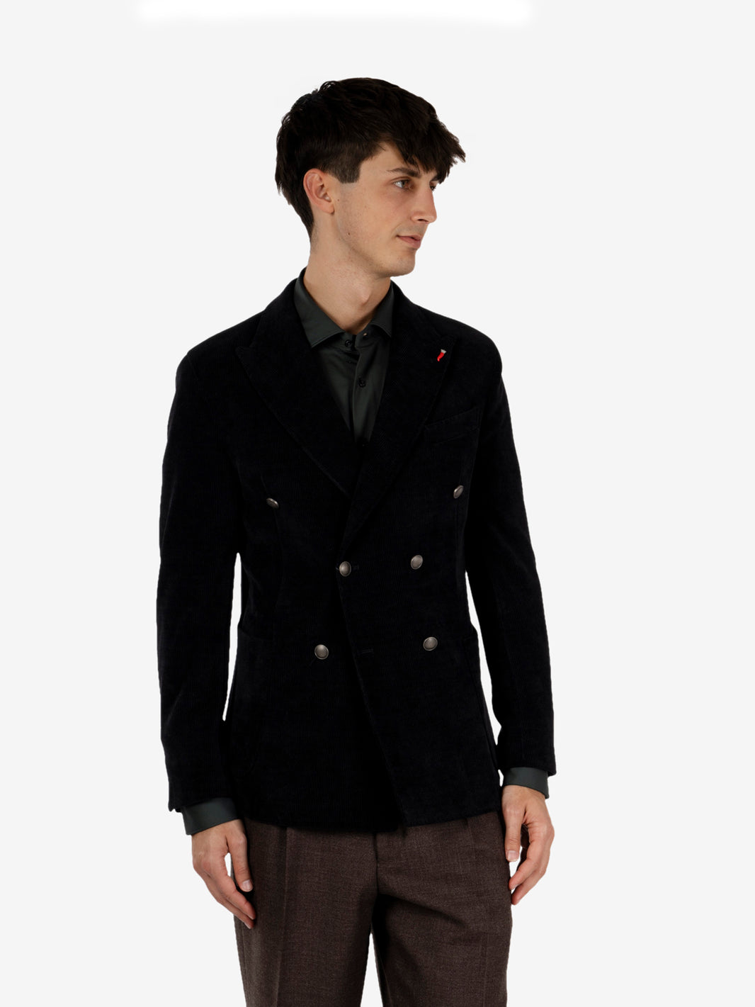 Blazer in velluto a coste Arcano nero