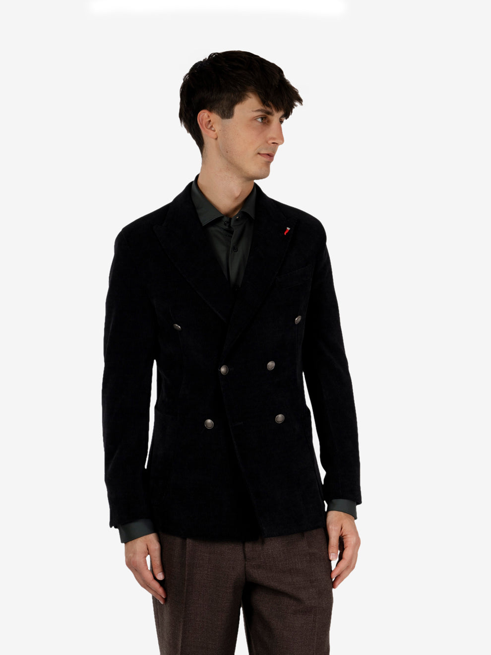 Blazer in velluto a coste Arcano nero
