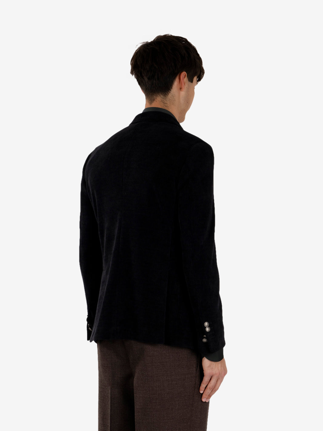 Blazer in velluto a coste Arcano nero