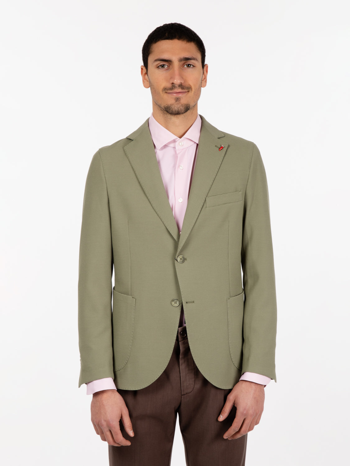 Sage Jersey Single Breasted Blazer