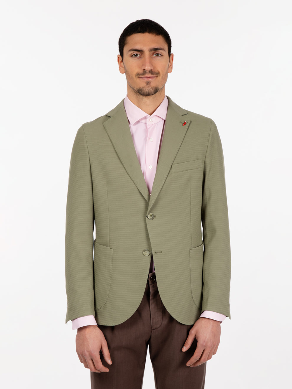 Sage Jersey Single Breasted Blazer