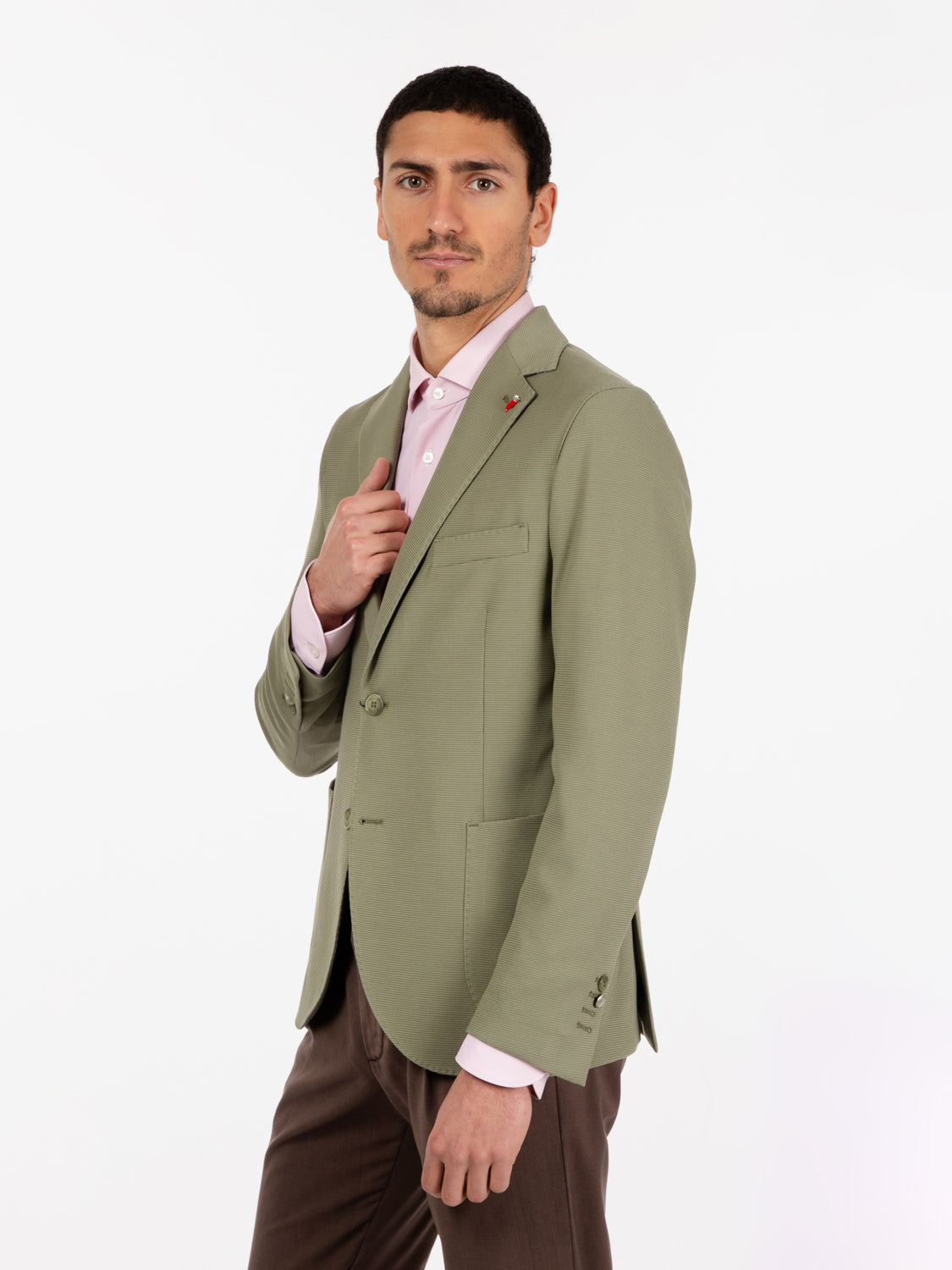 Sage Jersey Single Breasted Blazer