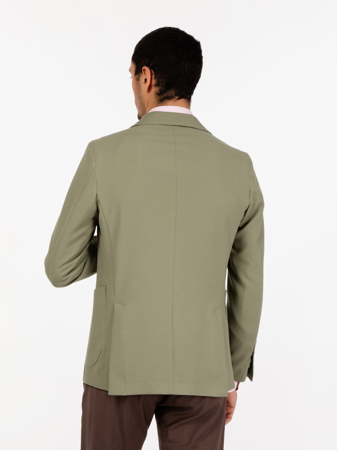 Sage Jersey Single Breasted Blazer