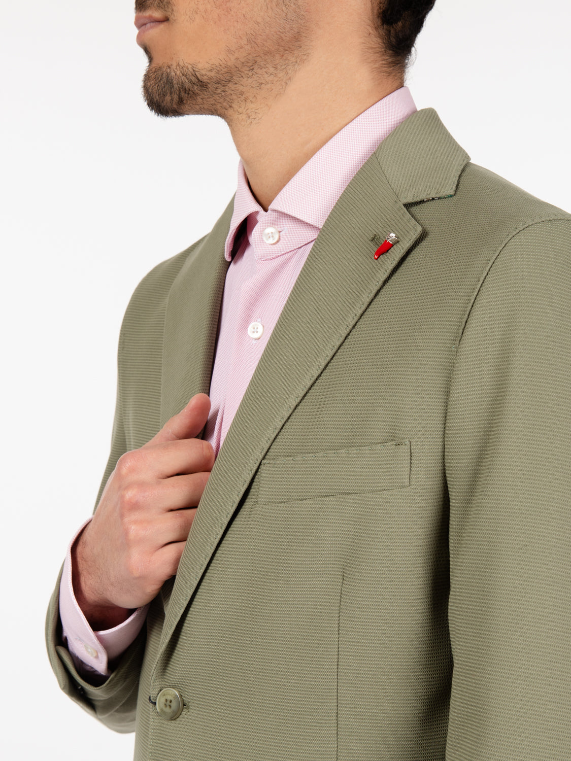 Sage Jersey Single Breasted Blazer