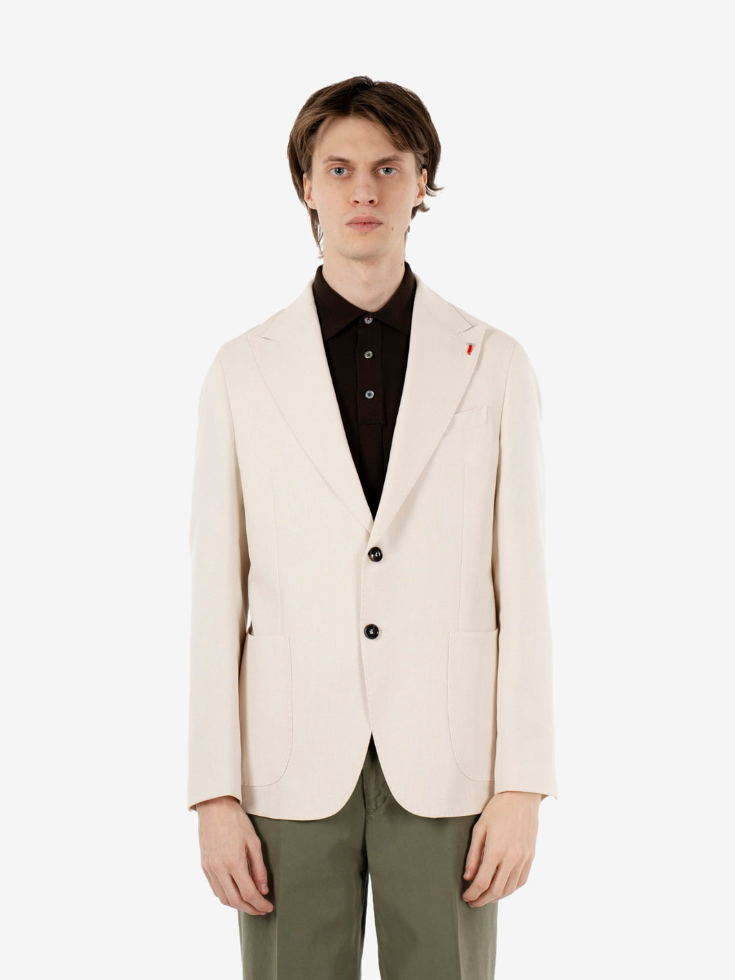 Blazer monopetto sabbia